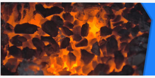 Burning coal stock footage