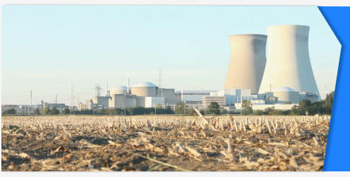 Nuclear power plant stock footage