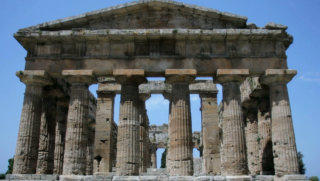 Ancient Greek temple stock footage