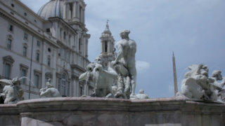 Moor fountain Rome stock footage