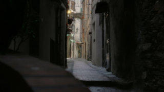 Street in la pigna San Remo Italy stock footage