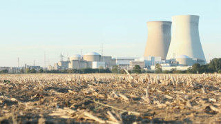 Nuclear power plant stock footage