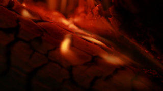 Burning wood fireplace campfire stock footage