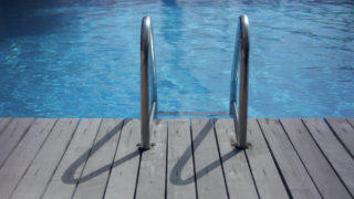 Swimming pool stock footage