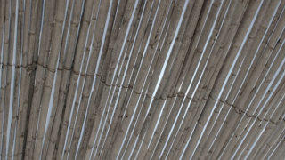 Bamboo roof stock footage