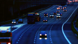 Highway traffic time-lapse stock footage