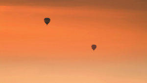 Hot air balloon stock footage