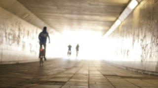 Cyclist stock footage