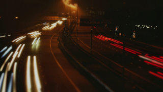 Highway night stock footage