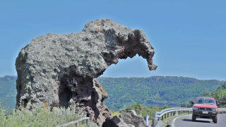 Roccia dell'Elefante Sardinia stock footage